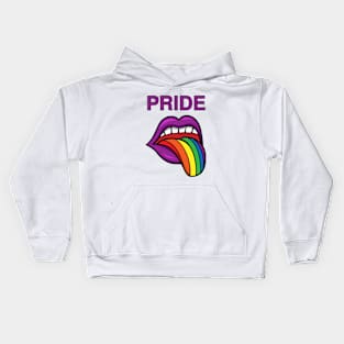 Pride LGBT Rainbow Lips Design Kids Hoodie